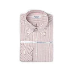 Hitoyoshi Oxford Cloth Button Down Striking Red shirt front view