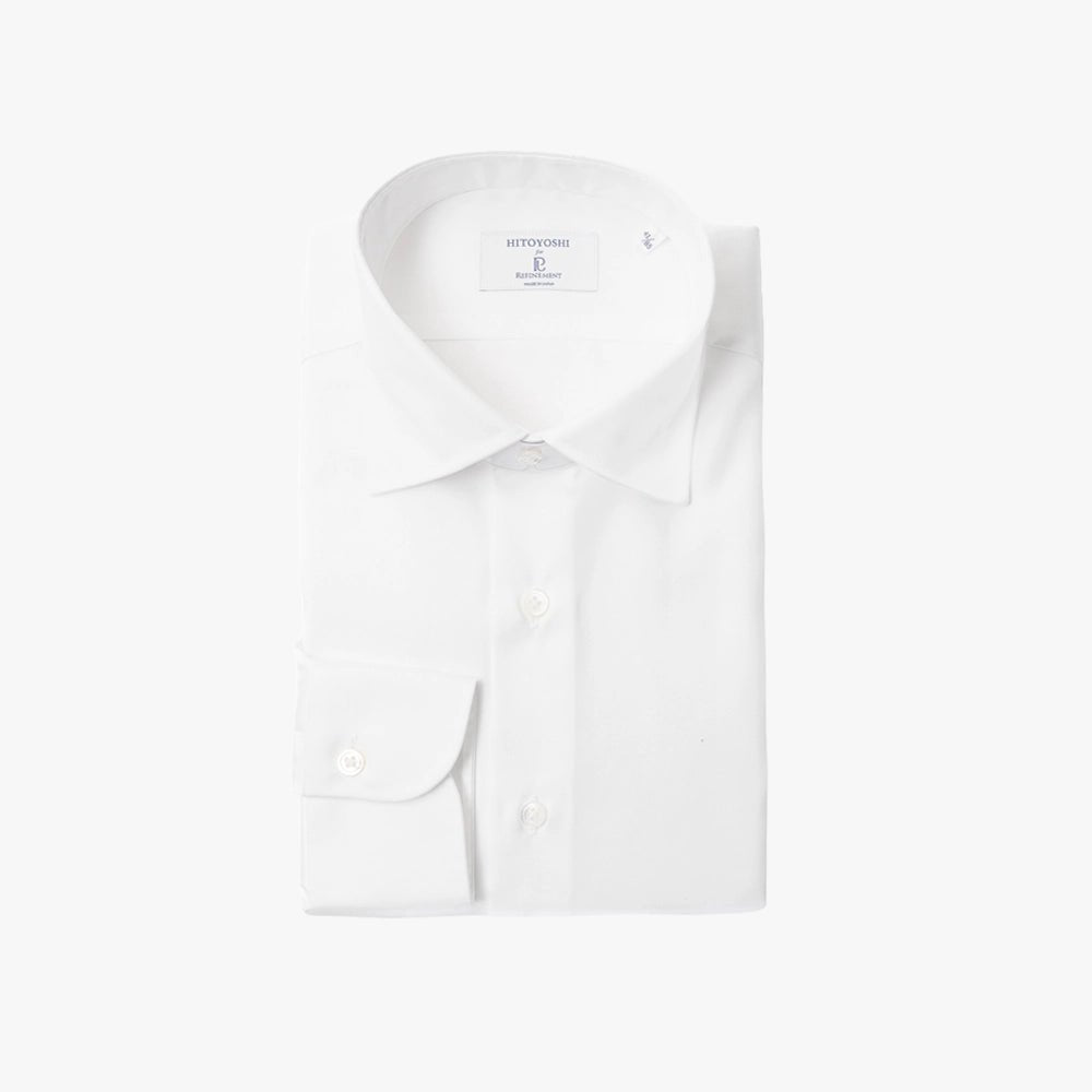 Hitoyoshi Spread Collar Shirt White - Refinement