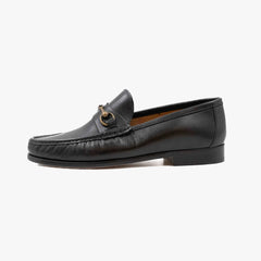Il Mocassino B-Reverso Mgo 17 loafer in black Vitello Flou leather, side profile.