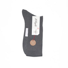 Il Regalo 8×2 Rib Over-The-Calf Socks M.Grey Folded View