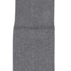 Il Regalo 8×2 Rib Over-The-Calf Socks M.Grey Rib Knit Detail
