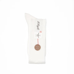 Il Regalo 8×2 Rib Over-The-Calf Socks White Folded View