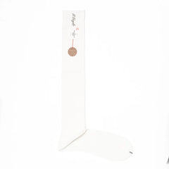 Il Regalo 8×2 Rib Over-The-Calf Socks White Front View
