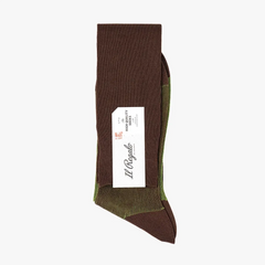 Folded view showing the Il Regalo reversible socks neatly arranged with both colors visible.