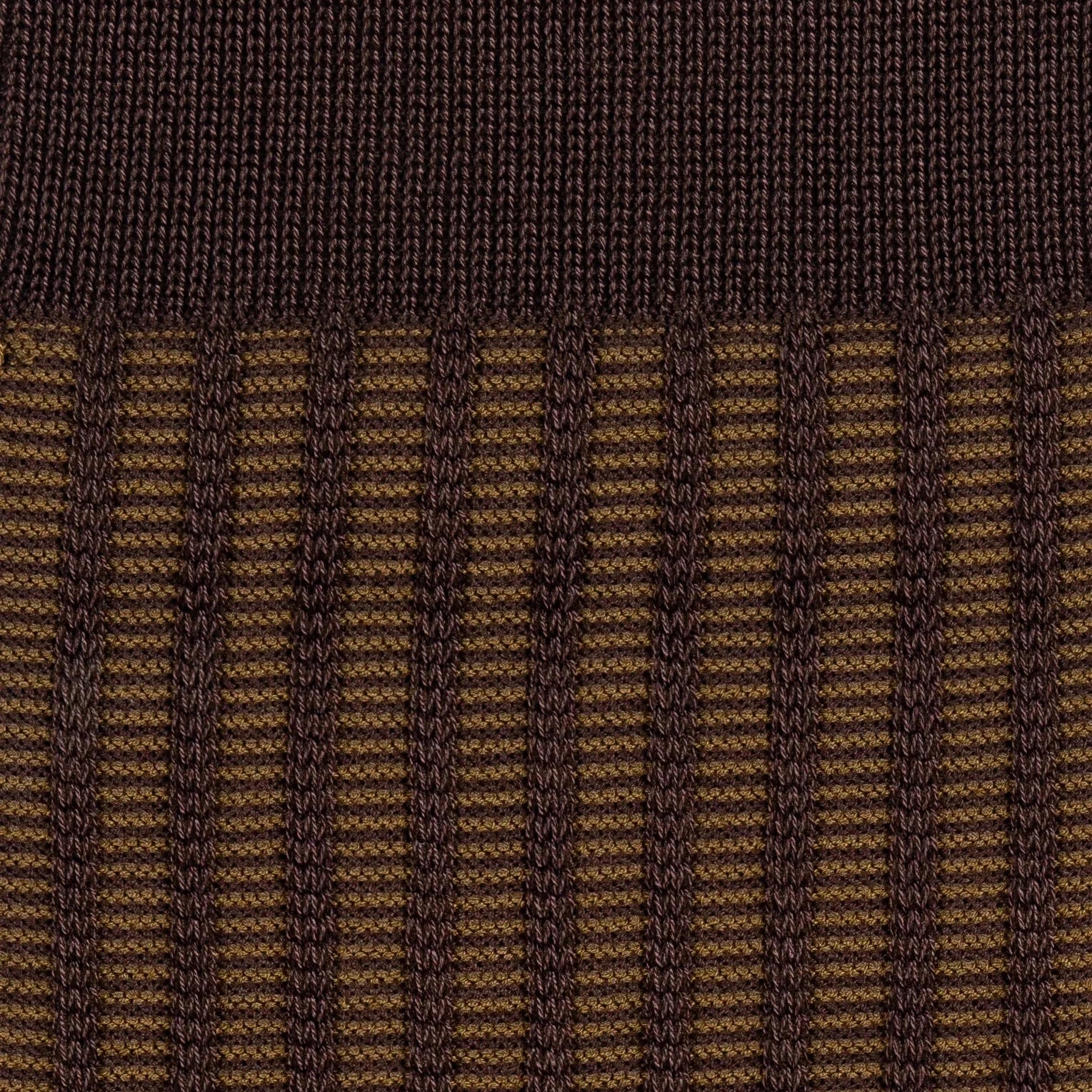 Il Regalo Stripe Jacquard Over-The-Calf Socks Brown Jacquard Stripe Detail