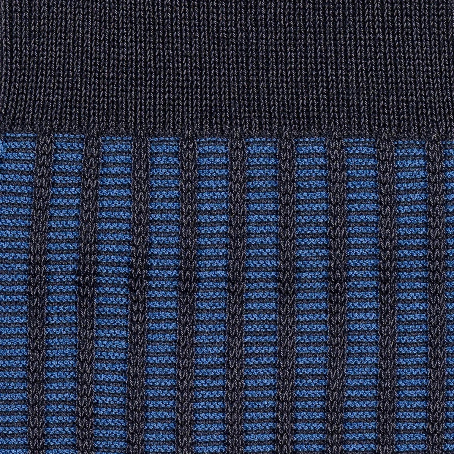 Il Regalo Stripe Jacquard Over-The-Calf Socks Navy Jacquard Stripe Detail