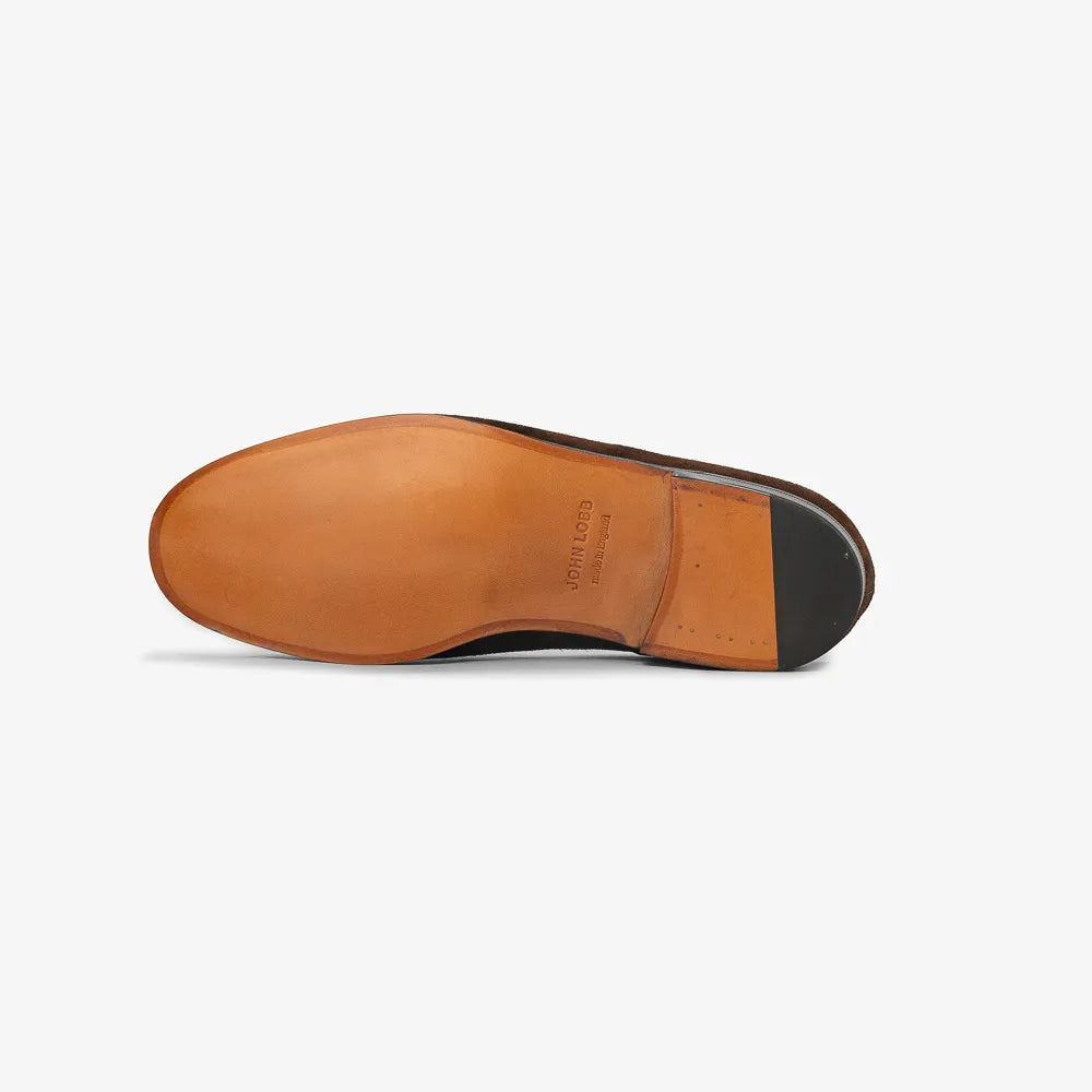John Lobb Lopez Loafer leather sole, bottom view.