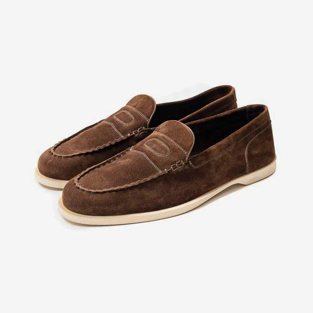 John Lobb Pace in dark brown calf leather, angled front view showing wholecut derby shape.