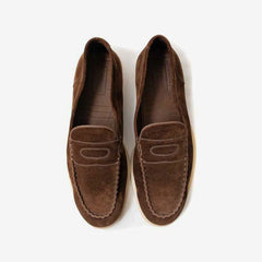 John Lobb Pace in dark brown calf leather, top view showing clean wholecut design.