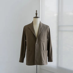 Front view of the Justo Gimeno Teba Jacket Hopsack by VBC in green