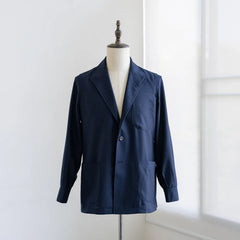 Front view of the Justo Gimeno Teba Jacket Hopsack by VBC in navy blue