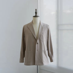 Front view of the Justo Gimeno Teba Jacket Knited Stone