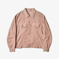 Front view of the Kaptain Sunshine cotton corduroy T-3 jacket in cinnamon featuring a clean silhouette and textured corduroy construction.