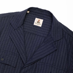 mens seersucker blouson navy guy rover lightweight italy