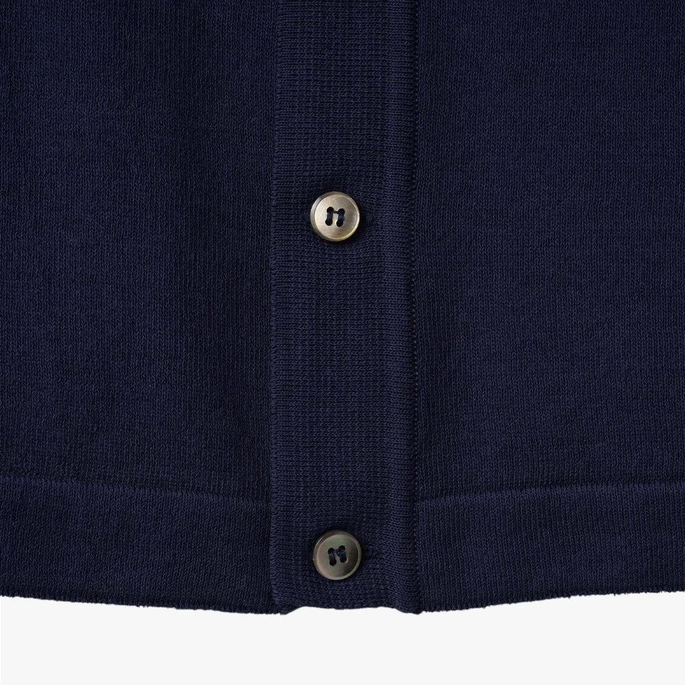 mooncastle ice cotton shirt navy fabric texture detail