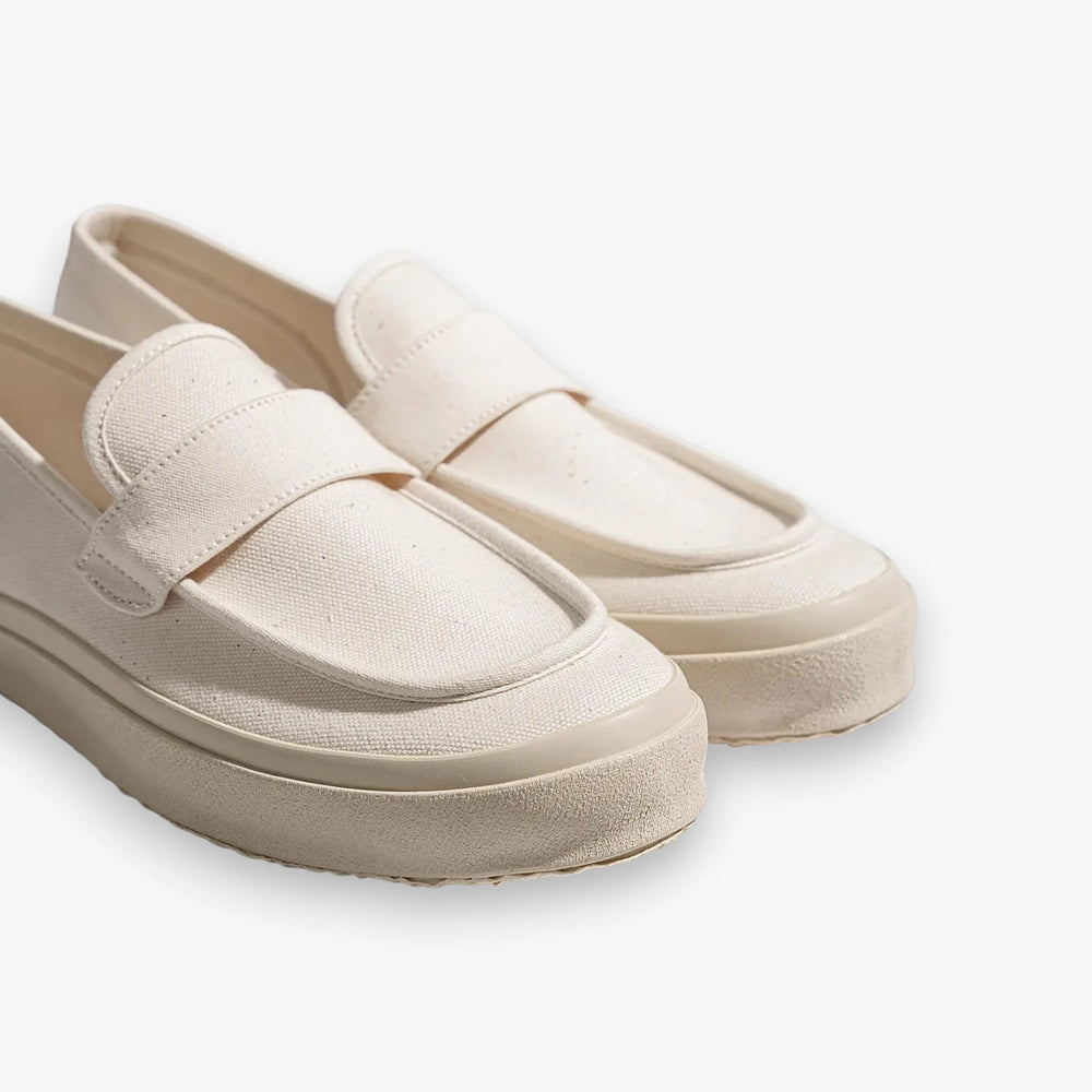 Top view of the Moonstar Loafy showing insole branding and slip-on construction.