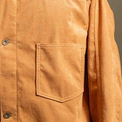 Close-up of the chest pocket highlighting stitching and panel construction.