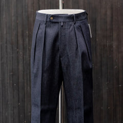 Neat 11.5oz Natural Slub Denim Flare Indigo Front Detail