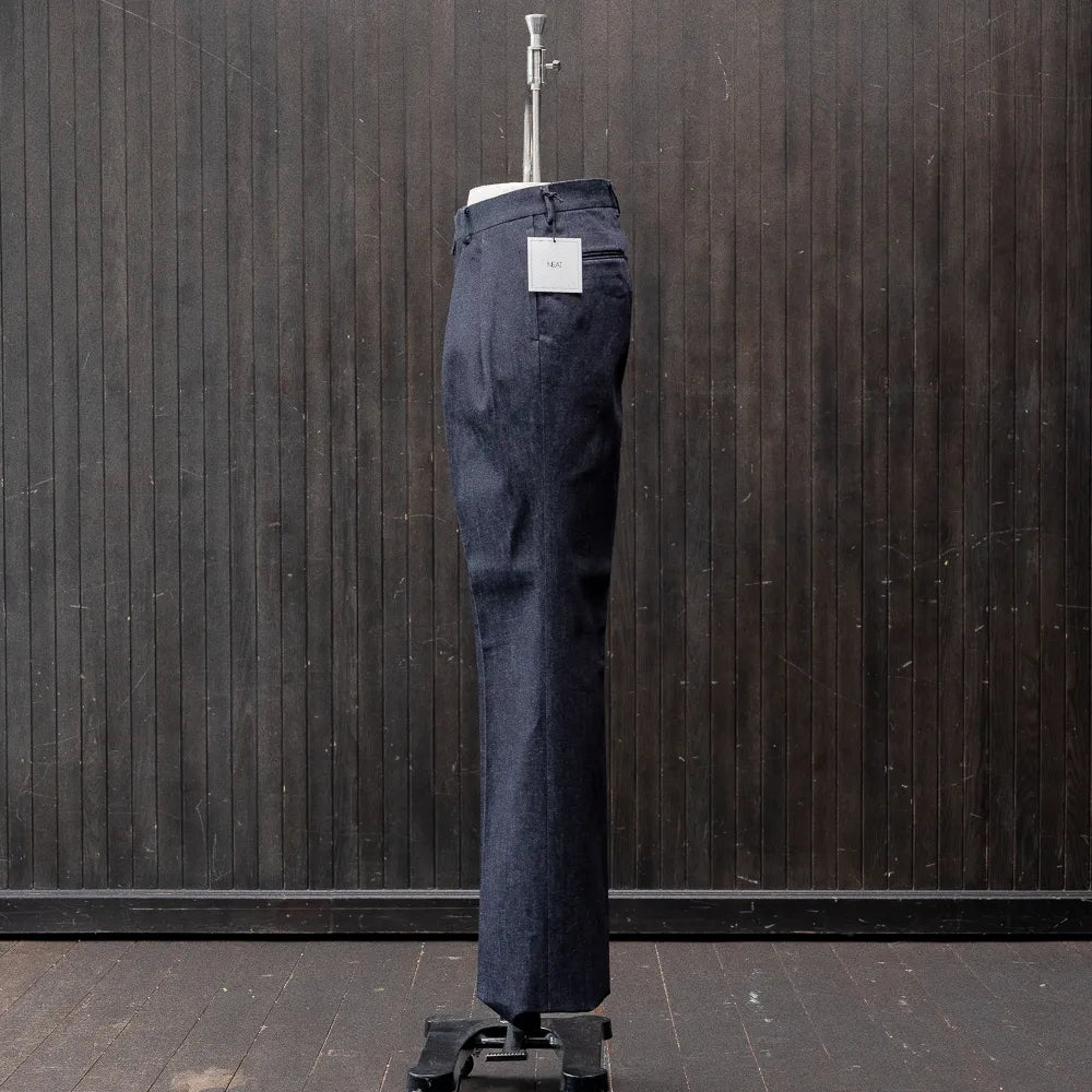 Neat 11.5oz Natural Slub Denim Flare Indigo Side View
