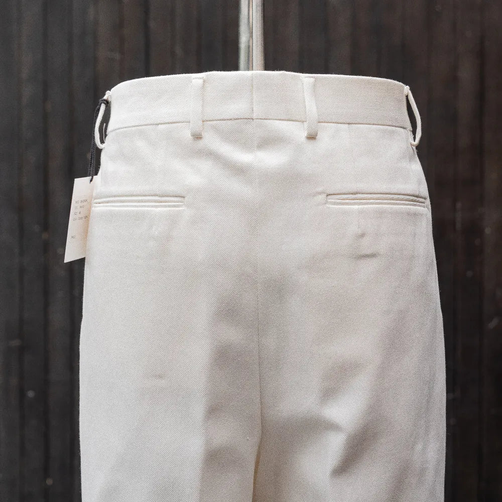 Neat 11.5oz Natural Slub Denim Flare White Back View