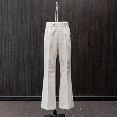 Neat 11.5oz Natural Slub Denim Flare White Front View