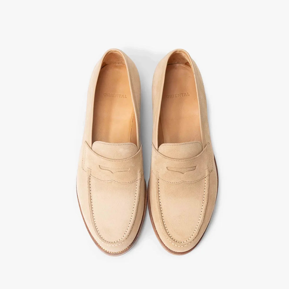 Oriental Albers Penny Loafer Beige Suede