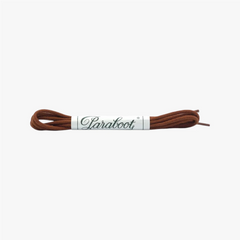 Full view of the Paraboot Lacets Fins in brown showing fine round shoelaces and clean finish.