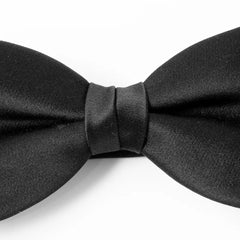 Refinement Bow Tie Black 6.5 CM Knot Detail