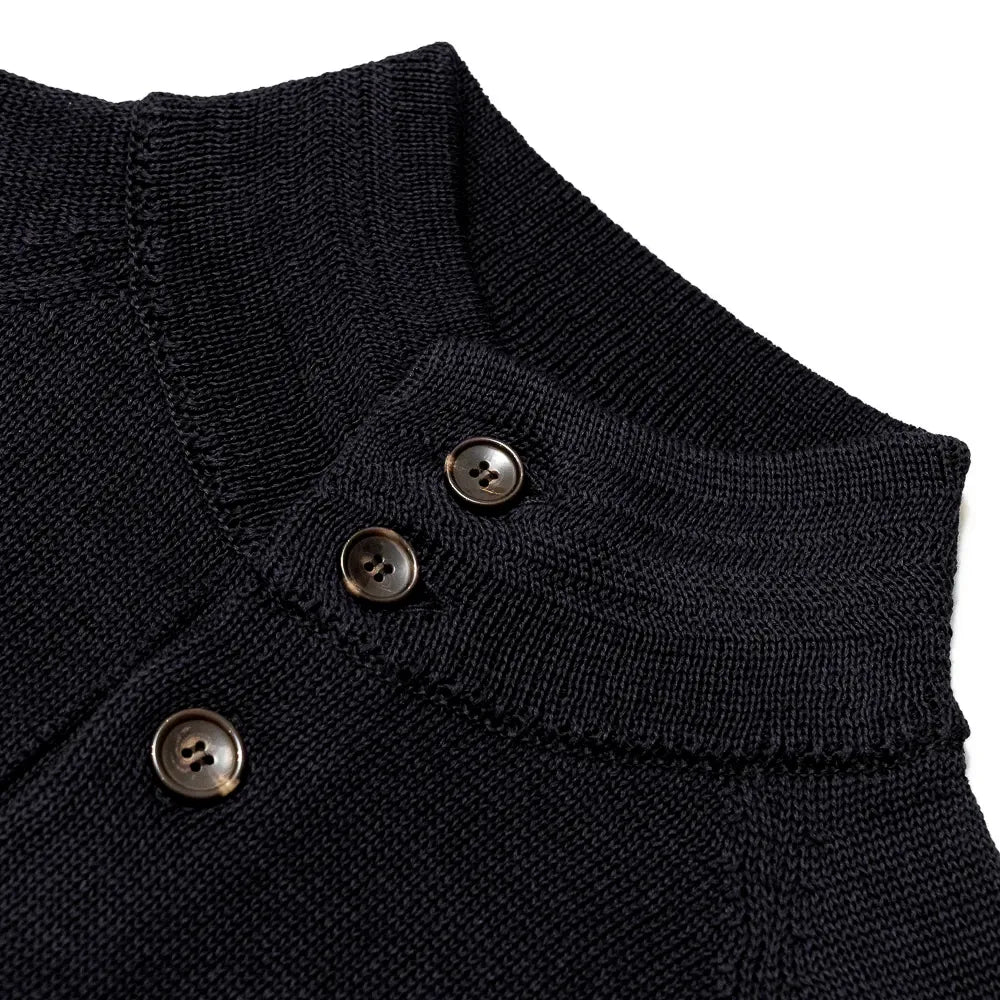 Refinement Knitwear Essential Raglan Bomber Knit Jacket Black Collar Detail