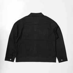 Back view highlighting the clean knit construction, smooth drape, and refined minimal detailing in black.