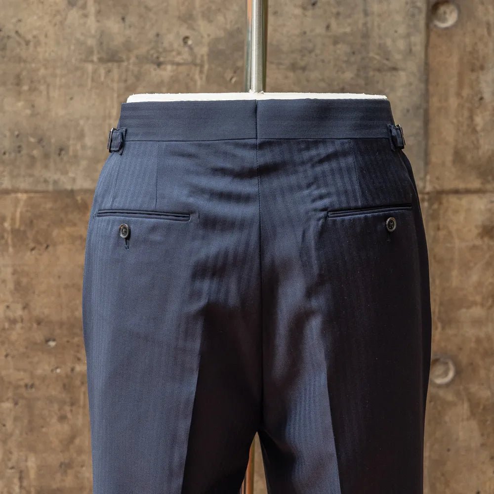 Refinement Made By Ring Jacket Rmj - 03 Single Breasted Herringbone Suit Navy By Vbc - Refinement