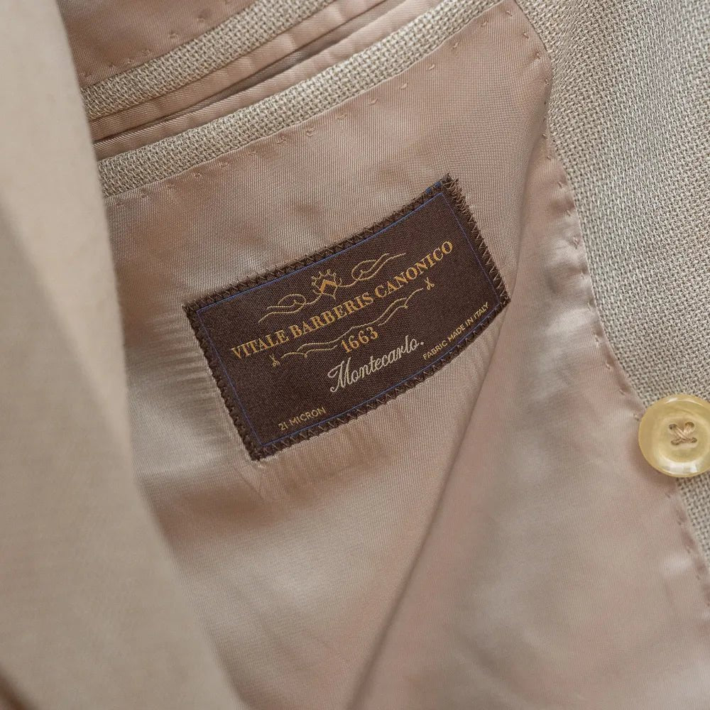 Refinement Made By Ring Jacket Rmj - 04 Double Breasted Jacket Hopsack Ivory By Vbc - Refinement