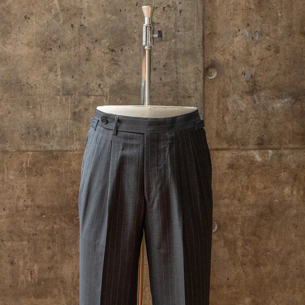 Refinement Made By Ring Jacket Rmj - 04 Double Breasted Suit Chalkstripe Charcoal Grey By Vbc - Refinement