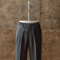 Refinement Made By Ring Jacket Rmj - 04 Double Breasted Suit Chalkstripe Charcoal Grey By Vbc - Refinement