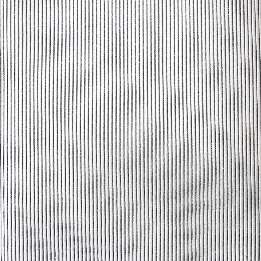 Front view of the Refinement stripe neck tie in grey featuring a classic diagonal stripe pattern.
