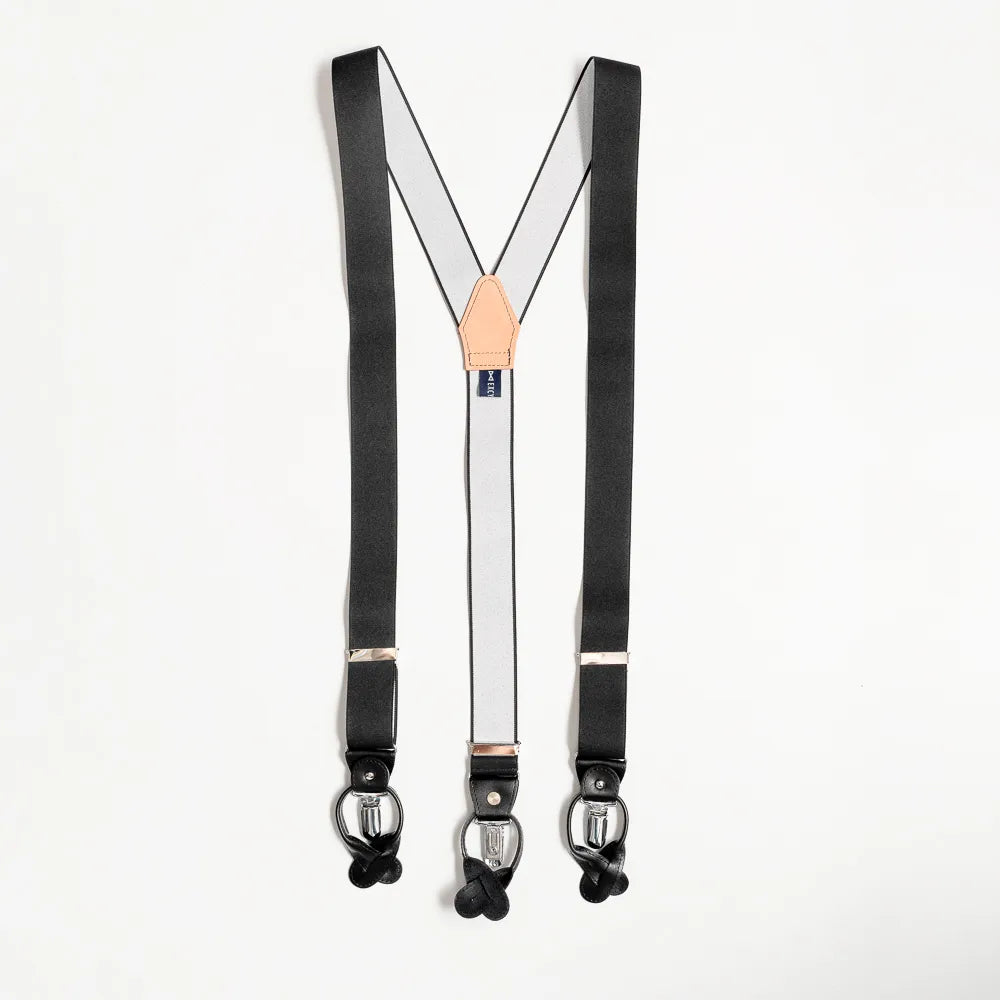 Refinement Suspenders Black Front View
