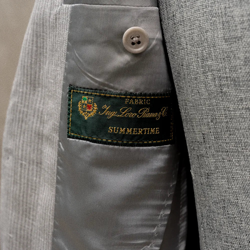 Refinement Tailoring RFMT-01 Sport Jacket Summertime Striped Grey by Loro Piana Fabric Detail