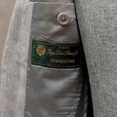 Refinement Tailoring RFMT-01 Sport Jacket Summertime Striped Grey by Loro Piana Fabric Detail