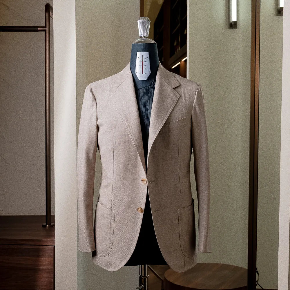 Refinement Tailoring Rfmt-01 Sport Jacket Zelander Oatmeal By Loro Piana Full View