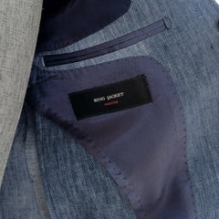 Ring Jacket Collarless Jacket Royal Blue Interior Brand Label Detail