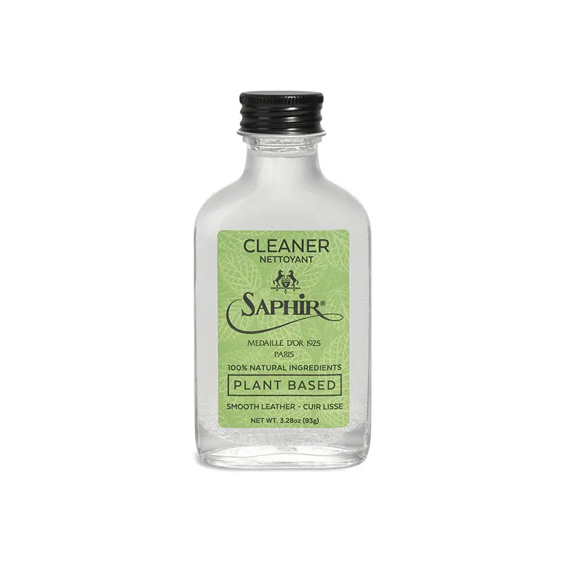 Saphir Cleaner front view for deep cleaning leather shoes and removing dirt and buildup