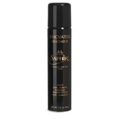 Front view of Saphir Suede Renovator showing the aerosol can design, premium label detailing, and product formulated for reviving and protecting suede and nubuck.