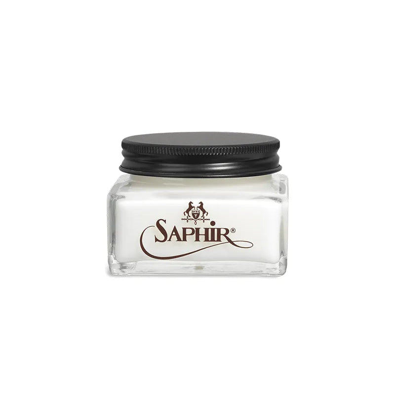 Saphir Vegetable Tanned Leather front view for cleaning and protecting premium leather shoes and bags