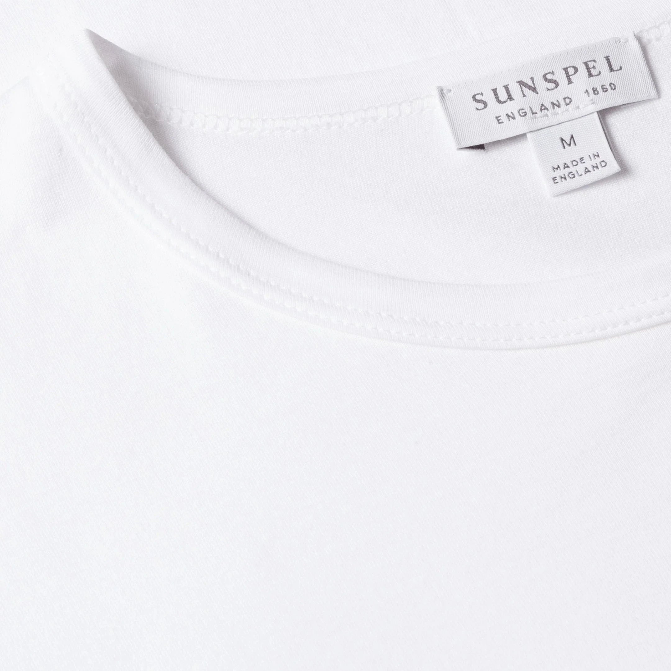 Sunspel Classic T-Shirt White Collar Detail