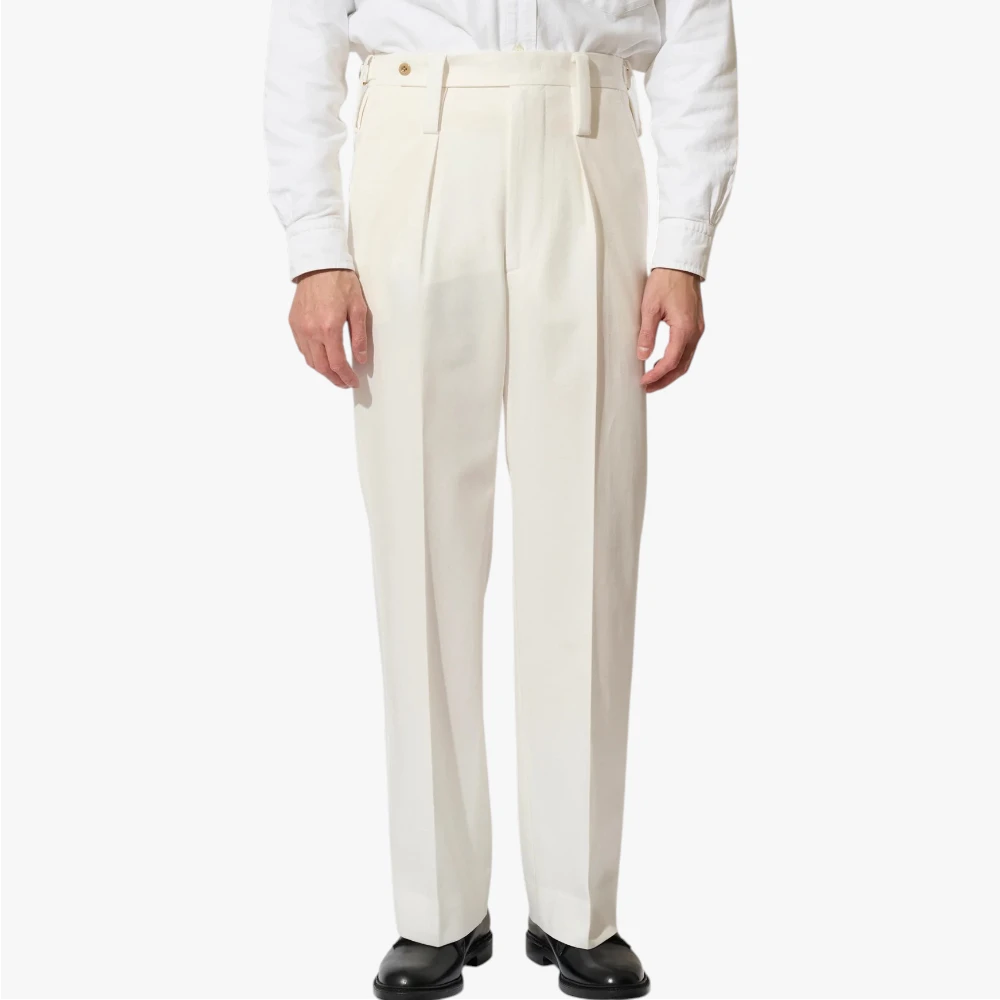 tangent tan25 pat off white double belt loop detail