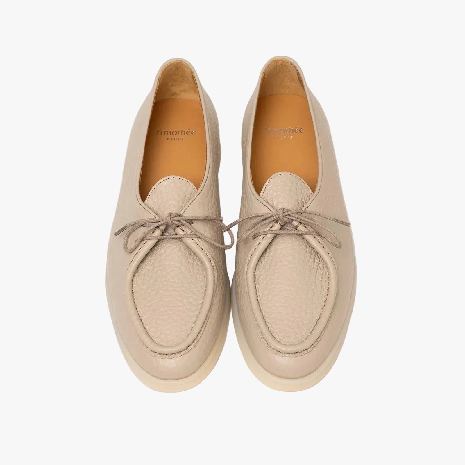Timothee Paris Loafer Beaune Grained Rubber Light Taupe Top View