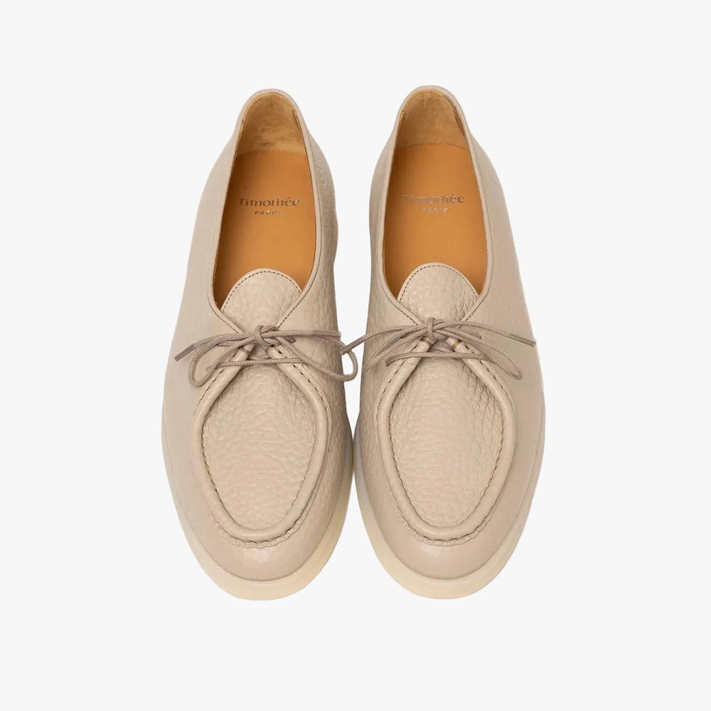 Timothee Paris Loafer Beaune Grained Rubber Light Taupe Top View