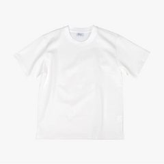 Front view of the Wearlness Fulfilled Dress T-shirts in White showing the clean, structured silhouette and minimalist design.