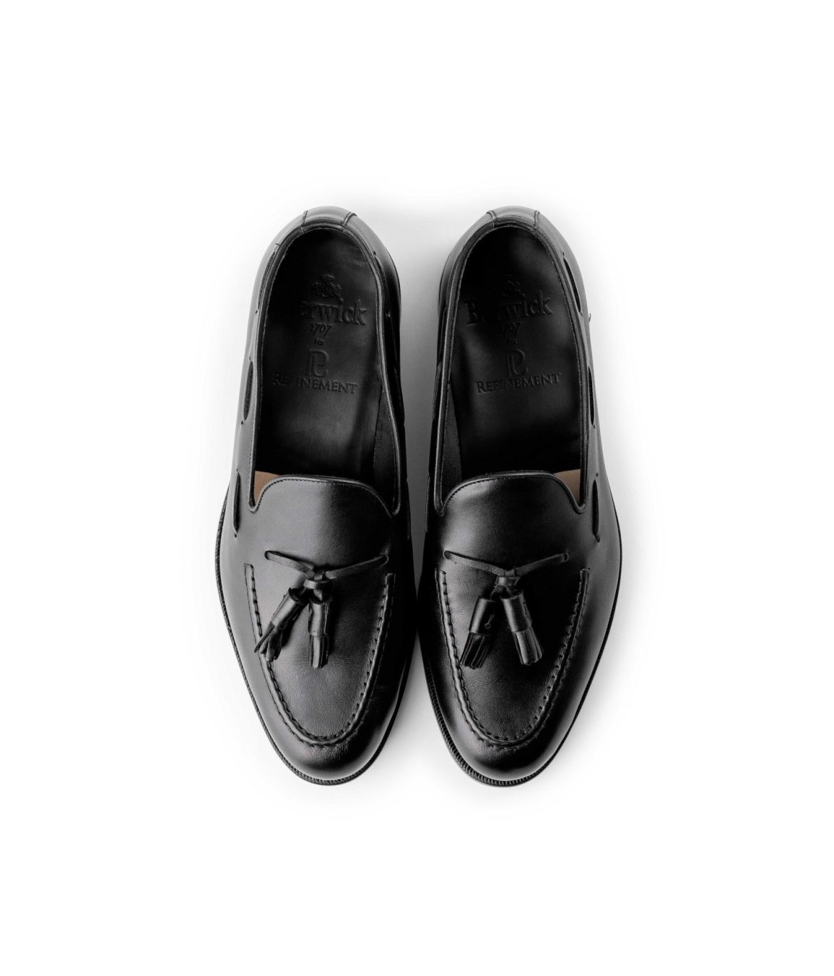 BERWICK 5139 Unlined Tassel Loafer Chateaubriand Negro - The Refinement