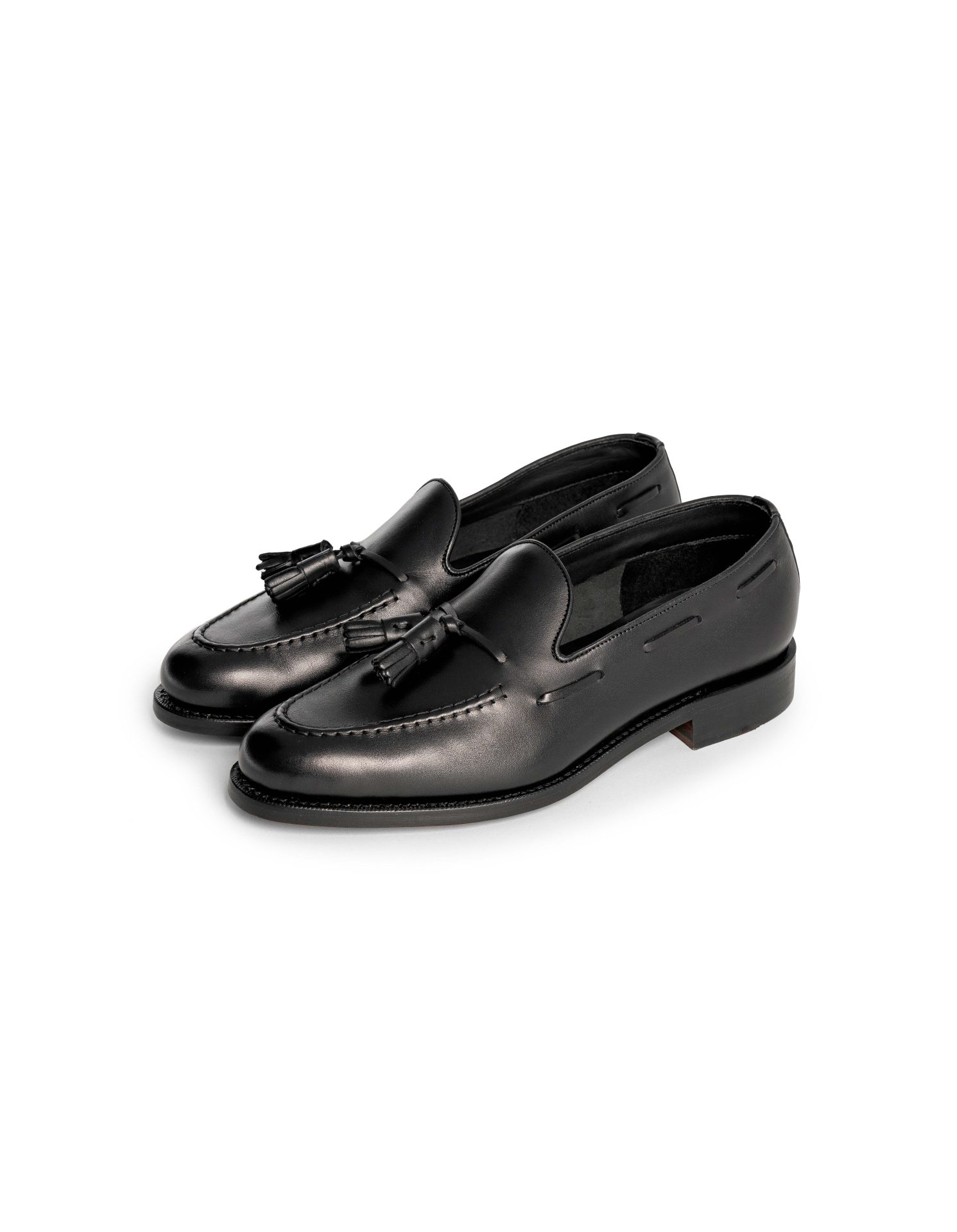 BERWICK 5139 Unlined Tassel Loafer Chateaubriand Negro - The Refinement